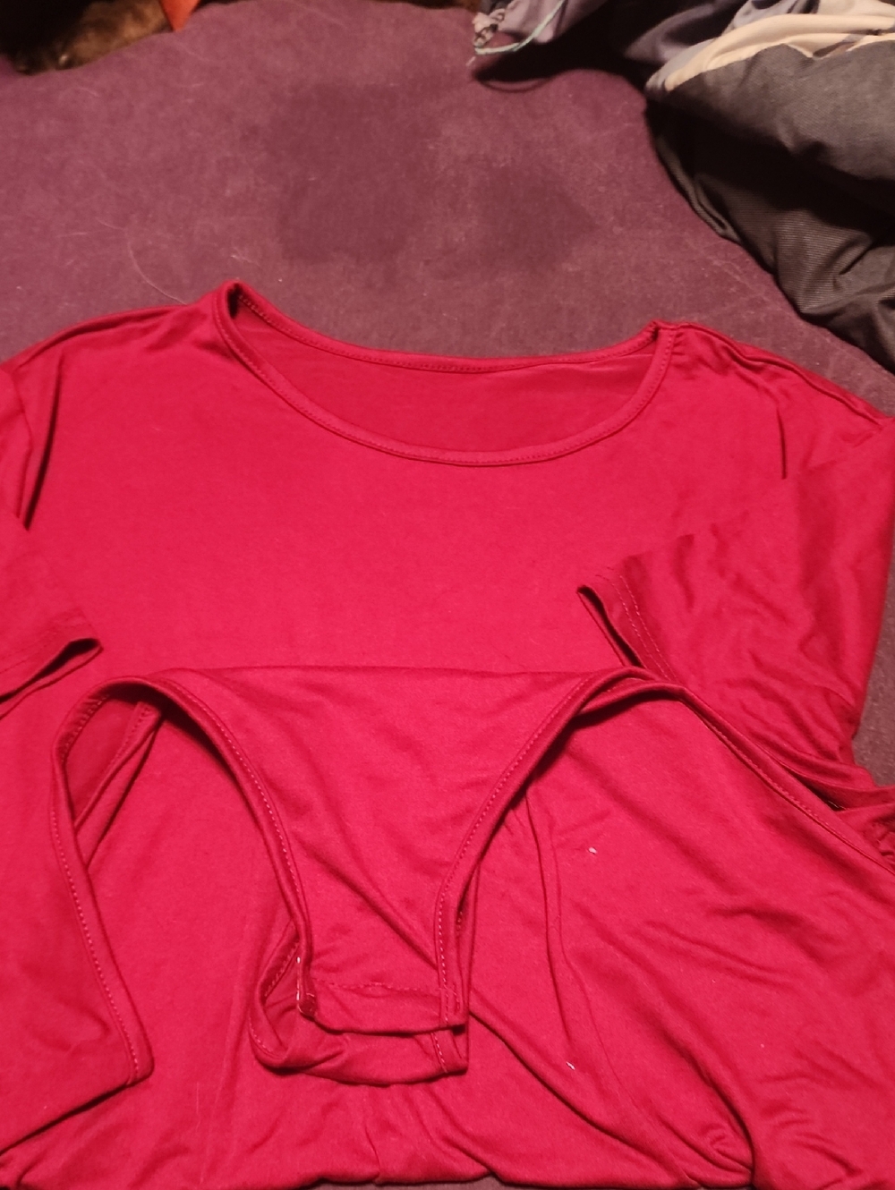 SHEIN Red Scoop Neck Bodysuit
